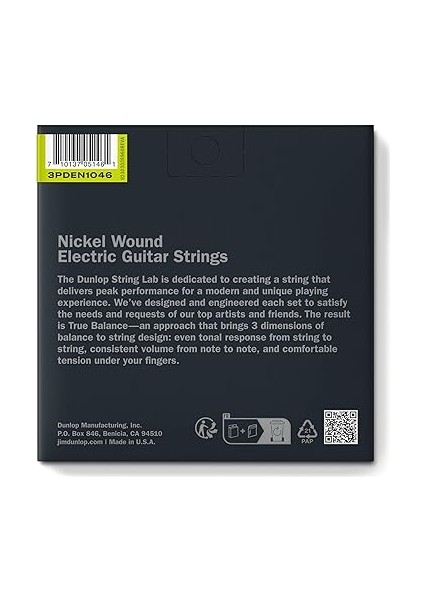 3PDEN1046 Nikel Orta Elektro Gitar Telleri (3'lü Paket) fiyatları