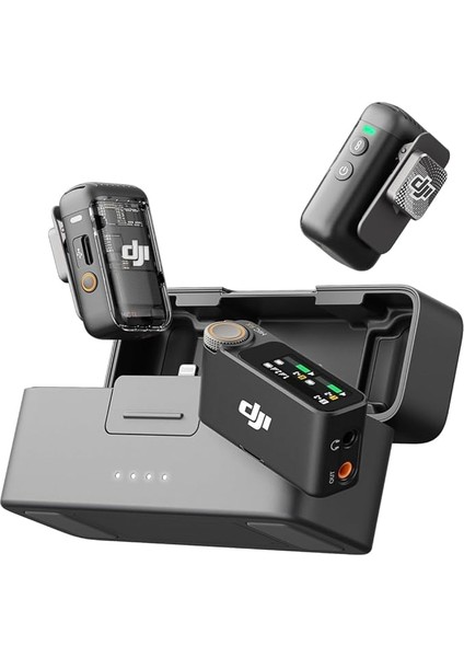 Mic 2 (2 Tx + 1 Rx + Charging Case)-Gürültü Engelleme, Basit Senkronizasyon, Dokunmaktik Ekran, Mikrofon