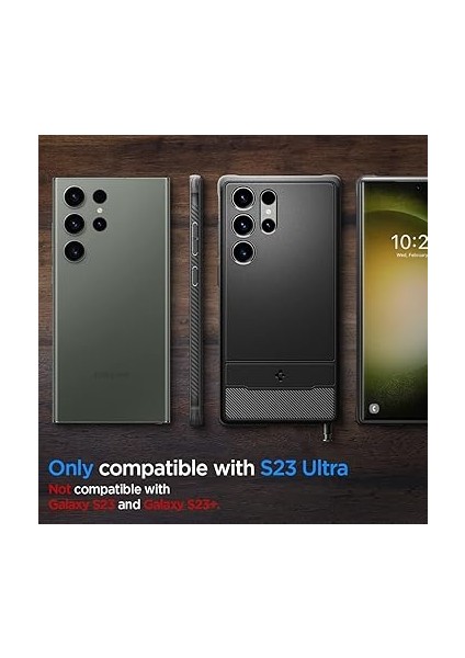 Galaxy S23 Ultra Kılıf Rugged Armor Matte Black - ACS05613 fiyatları