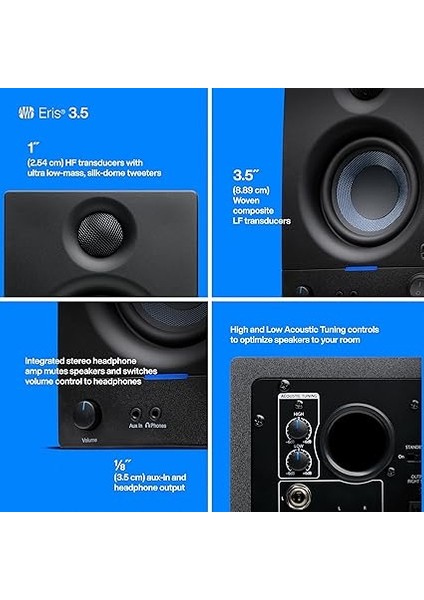 Eris 3.5 (2. Nesil) | 3.5" Medya Referans Monitör, 50 Watt fırsatları
