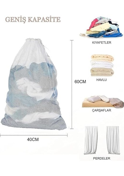 Home Çamaşır Yıkama Filesi: Dayanıklı ve Koruyucu Çamaşır Torbası, Hassas Giysiler Için Mükemmel Koruma, Perde Yıkama Filesi (40 x 60) modelleri