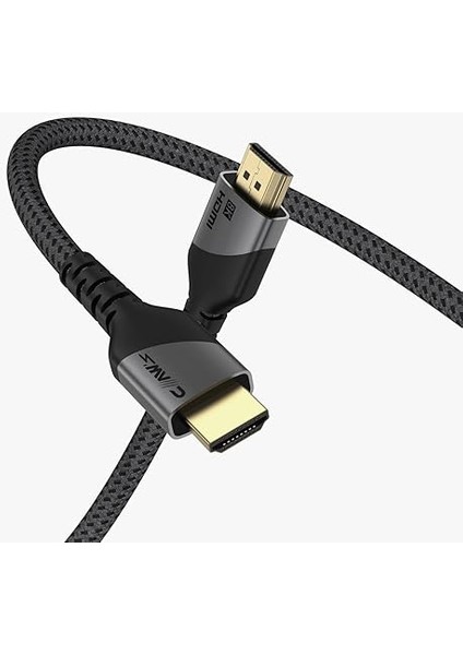 8k UHD HDMI 2.1 48 Gbps / 24K Gold/alüminyum Gövdeli 8k 60Hz-4K 120Hz-2K 240HZ-FHD 240Hz Destekli 2 Metre Premium HDMI Kablo(C-Hp-B1) modelleri