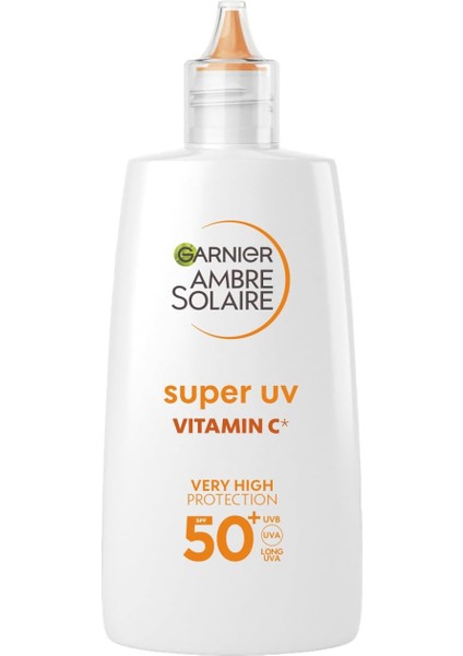 Ambre Solaire Super Uv C Vitamini Koyu Leke Karşıtı Fluid Yüz Güneş Kremi SPF50+ 40 ml