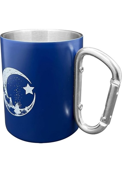 Karabinal Çelik Kupa Bardak, Dayanıklı Kamp Ekipmanları, Kamp Aksesuarları, Açık Hanana Sporları, Doğa Sporları, Yürüyüş, Sırt Çantasıyla Seyahat, Kamp Mutfağı, Kamp Malzemeleri, Mavi, Standart modelleri