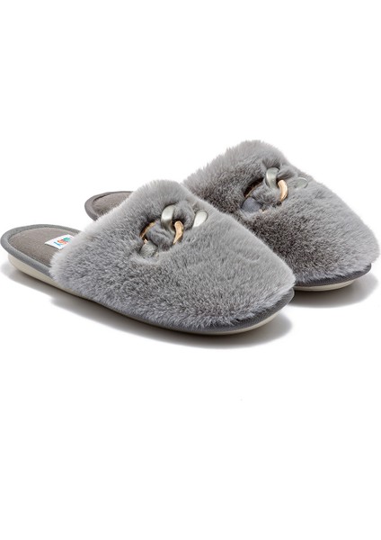 Perla Peluş Kadın Ev Terliği Gri 37/41 fiyatları