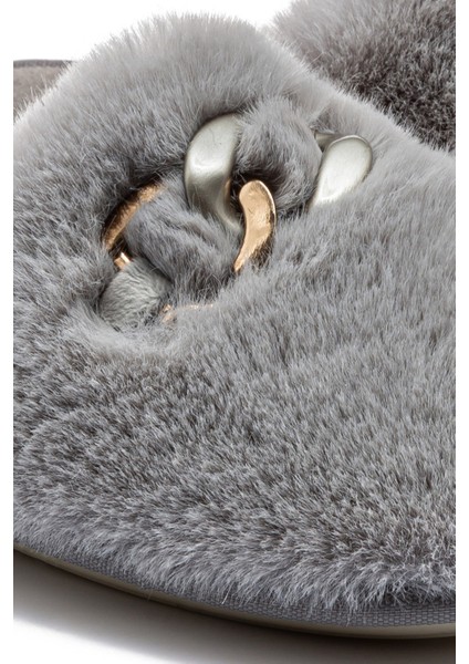 Perla Peluş Kadın Ev Terliği Gri 37/41 modelleri