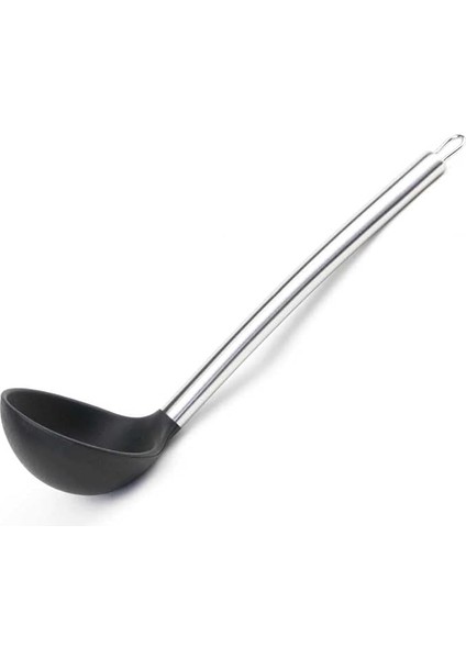 Çelik SAPLI%100 Silikon Kepçe - Siyah