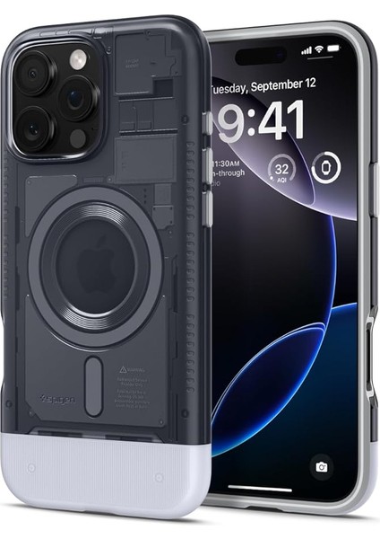 iPhone 16 Pro Magsafe Kılıf Classic C1 Hava Kanalı Teknolojisi™ Askeri Sınıf Koruma Magfit Graphite iMac Tasarım Kapak - ACS08152