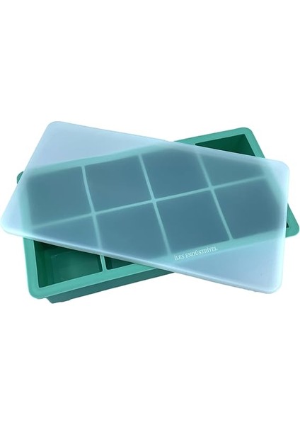 Kapaklı Silikon Buz Kalıbı - Bpa Içermeyen, Viski ve Kokteyller Için Büyük Buz Kalıpları, 2 Inç Büyük Buz Küpleri Yapmak Için Kolayca Çıkarılabilen Silikon Buz Kalıbı, Yeşil indirimleri