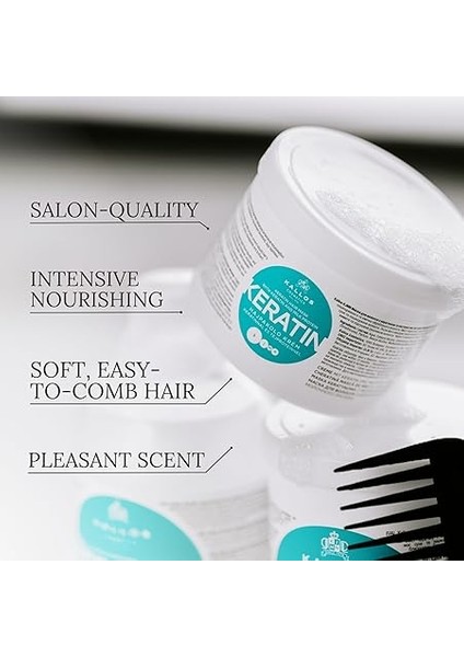 Kallos Kjmn Krem Saç Maskesi, Keratinli ve Süt Proteinli, Kırılgan Saçlar Için, 1,07 Kg… modelleri