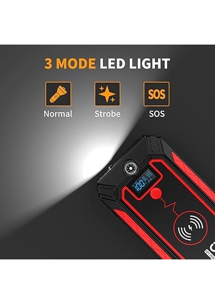 Jstar 4 24000 Mah 2500A Jump Starter Taşınabilir Akü Takviye Cihazı (Kablosuz Şarj + Pusula + Çanta + LED Lamba + Powerbank) fırsatları