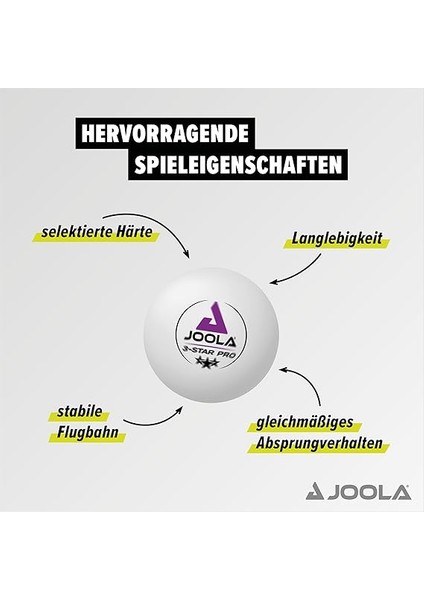 Masa Tenisi Topları 3 Yıldız, Üstün Kalite, 3 Yıldız, Mükemmel Oyun Özellikleri ve Uzun Dayanıklılık, Iç ve Dış Mekan Uyumlu fırsatları