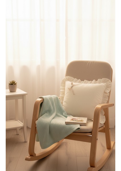 Organik Pamuk, Fırfırlı Bebek Yastık Kılıfı ve Çarşaf Seti modelleri