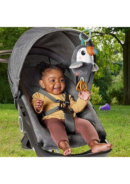 Kanat Çırpan Tukan Fisher-Price Bebek Arabası Oyuncağı, Kanat Çırpan Tukan, Yenidoğanlar Için Duyusal Gelişim Ayrıntılarıyla Aktivite Oyuncağı HNX66 modelleri