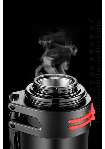 L Çelik 2 L Siyah Vakumlu Kamp Piknik Büyük Termos Askılı Termos CIN488SY modelleri