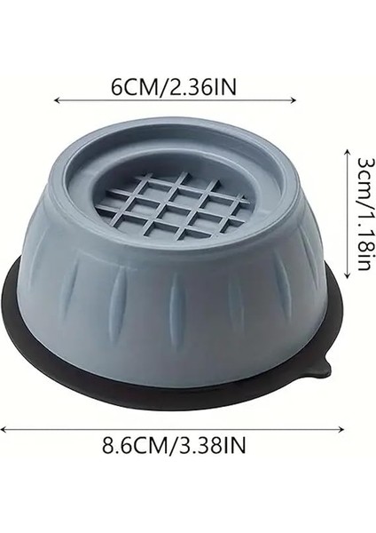 Anti-Titreşim Ped Seti | Çamaşır Makinesi ve Beyaz Eşya Için Kaymaz Gürültü Engelleyici Ayak Pedleri | 4 cm Yükseltici Lastik Stoper fırsatları