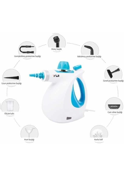 NV602 Mini Steam Cleaner Çok Fonksiyonlu 9 Parça Buharlı Temizlik Makinesi modelleri