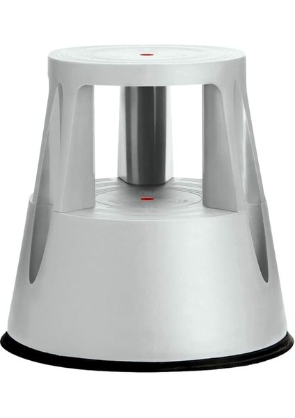 Dünyası UPSS200002 Çift Katlı, Devrilmez ve Kaymaz Tekerlekli Tabure, Gri