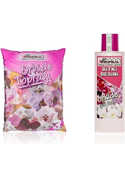 Botanik 3 Litre Orkide Toprağı ve 500 ml Orkide Besini Sıvı Gübre
