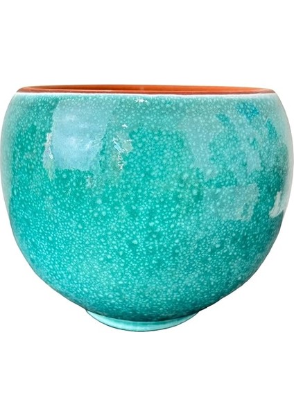 Tasarımı Ev Dekorasyon Turkuaz Artistik Çift Sırlı Iç ve Dış Mekan Kullanımlı Toprak Terrakota Saksı Saksılık Salon Çiçeklik modelleri