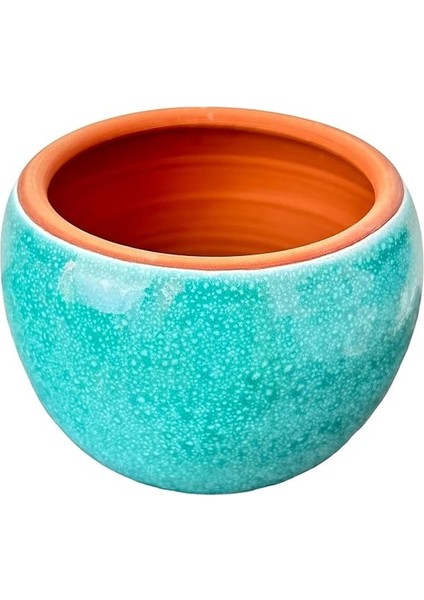 Tasarımı Ev Dekorasyon Turkuaz Artistik Çift Sırlı Iç ve Dış Mekan Kullanımlı Toprak Terrakota Saksı Saksılık Salon Çiçeklik fırsatları