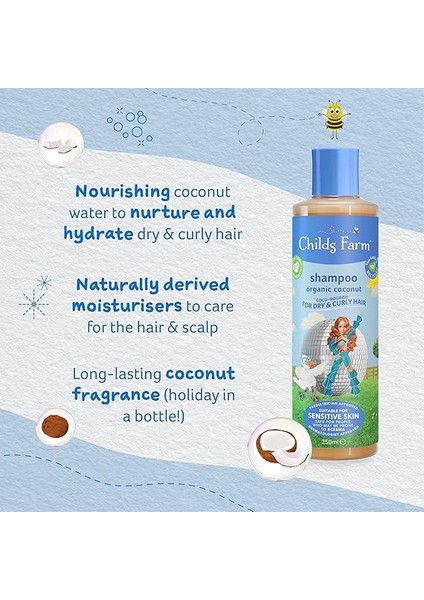 Farm Kuru ve Kıvırcık Saçlar Için Hindistan Cevizi Özlü Şampuan 250ML fırsatları