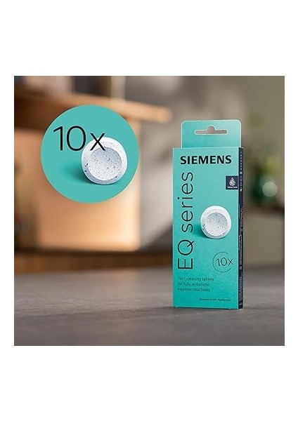 TZ80001A Temizleme Tabletleri, 10 Adet, Kahve Yağı Kalıntılarını Ideal Şekilde Giderir, Orijinal Aksesuar, Eq Serisi Tam Otomatik Kahve Makineleri ve Ankastre Tam Otomatik Makineler Için indirimleri