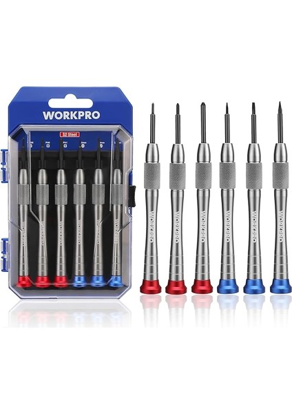 6 Parçalı Mini Hassas Tornavida Seti, Manyetik Uç ve Dayanıklı Alüminyum Alaşımlı Gövde – Askılı Saklama Kutusu Dahil, Gözlük ve Saat Tamiri Için Mükemmel, Kendin Yap Tutkunları Için Ideal