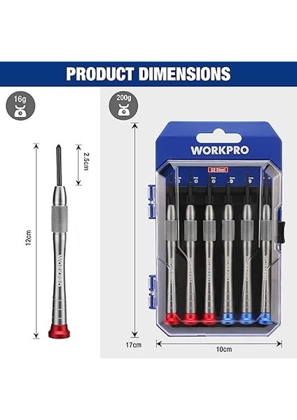 6 Parçalı Mini Hassas Tornavida Seti, Manyetik Uç ve Dayanıklı Alüminyum Alaşımlı Gövde – Askılı Saklama Kutusu Dahil, Gözlük ve Saat Tamiri Için Mükemmel, Kendin Yap Tutkunları Için Ideal fiyatları