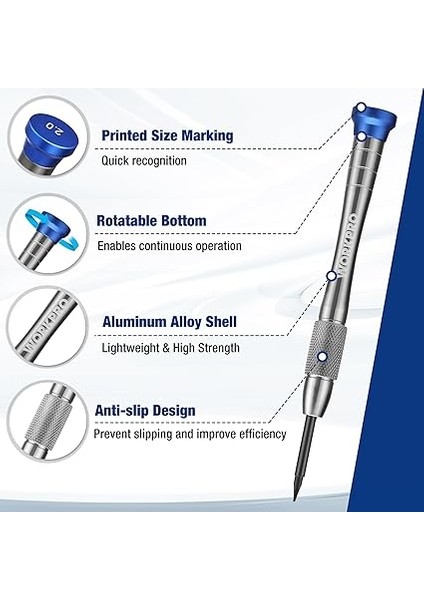 6 Parçalı Mini Hassas Tornavida Seti, Manyetik Uç ve Dayanıklı Alüminyum Alaşımlı Gövde – Askılı Saklama Kutusu Dahil, Gözlük ve Saat Tamiri Için Mükemmel, Kendin Yap Tutkunları Için Ideal fırsatları