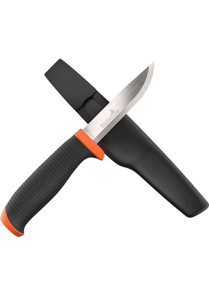 El Işi Bıçağı Hvk Gh I Çok Amaçlı Bıçak, Kaymaz Santoprene® Saplı ve Birinci Sınıf Karbon Çelikten Bıçak I Iş Pantolonu Için Kılıf ve Tutucu Dahil I 380210