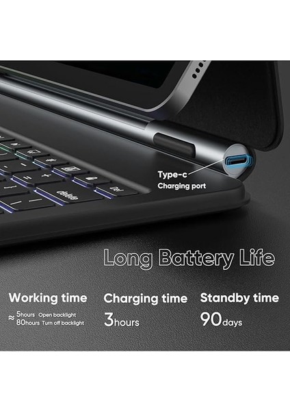 Galaxy Tab S10+ 12.4" ile Uyumlu Magic Keyboard Touchpad Rgb Işıklı Klavyeli Kılıf fırsatları
