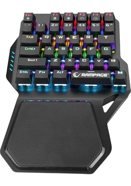 KB-R77 Palm USB Rainbow Backlight Outemu Blue Switch Mekanik 36 Tuşlu Mini Gaming Oyuncu Klavyesi fırsatları