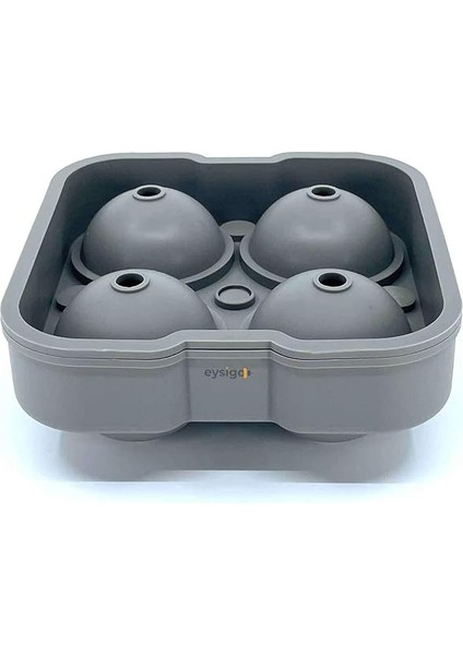 Chef Eysigo Büyük Boy Silikon 4 Bölmeli Top Buz Kalıbı, Sarı Gri (Gri) modelleri