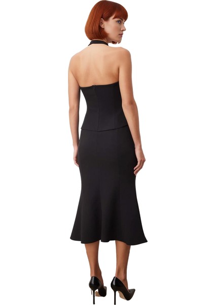 Kadın Şık Kalp Yaka Askılı Maxi Balık Elbise Gece Davetleri Mezuniyet Törenleri Için Ideal Model modelleri