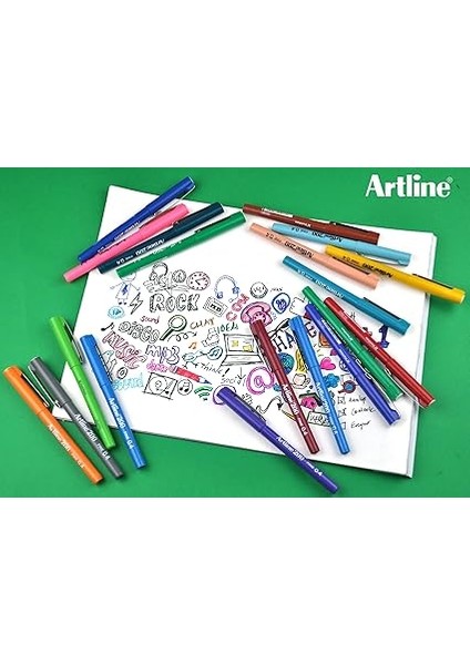 200N Fine Keçe Uçlu Yazı Kalemi Uç:0,4 Mm, Sarı modelleri