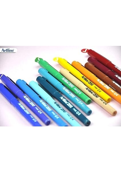 200N Fine Keçe Uçlu Yazı Kalemi Uç:0,4 Mm, Sarı fırsatları