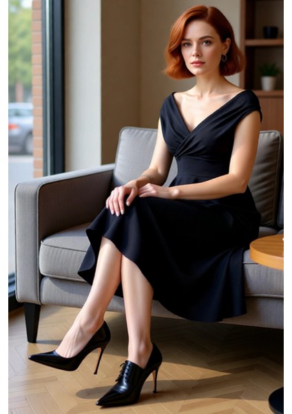 Kadın Skater Kalıp Kolsuz Midi Boy Carmen Yaka Düz Desen Abiye Gece Elbisesi Şık Ortamlar Için Ideal fiyatları