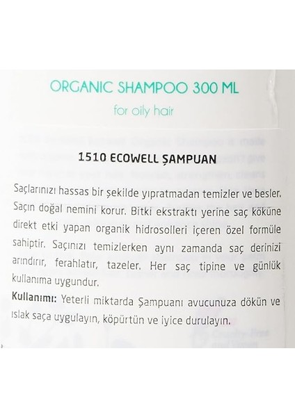 Organik Yağlı Saçlar Için Vegan Saç Şampuanı (1 x 300 Ml) modelleri
