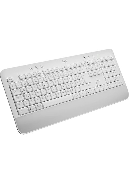 Signature K650 Tam Boyutlu Kablosuz Klananye, Bilek Desteği, Ble Bluetooth Naneya Logi Bolt Usb, Derin Yastıklı Tuşlar, Tuş Takımı, Pc/windows/mac ile Uyumlu, Beyaz