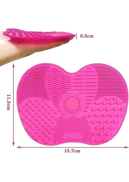 Silikon Makyaj Fırça Temizleme Pedi Pratik ve Kolay Kullanımlı Fırça Temizleyici Mat Aparat (15 Cm) indirimleri