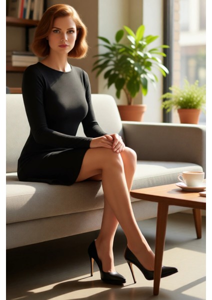 Kadın Düz Desen Bodycon Kalıp Kayık Yaka Uzun Kollu Asimetrik Mini Örme Elbise Gündelik Şıklık Için fiyatları