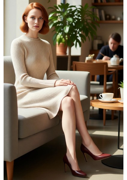 Kadınlar Için Kışlık Gri A Line Kesim Fitilli Triko Mini Elbise Bisiklet Yaka Uzun Kollu Şıklık fiyatları