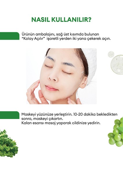 Arındırıcı Vegan Yaprak Maske Talks Vegan Squeeze Sheet Mask (Power Cleanser)