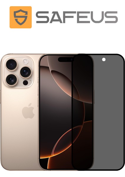 iPhone 16 Pro Tam Kaplayan Hayalet Parmak İzi Bırakmayan Safir Ekran Koruyucu Cam