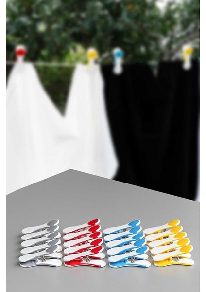 Home Yeni Nesil Silikon Çamaşır Mandalı, Iz Bırakmayan Süper Güçlü Paslanmaz Kırılmaz Mandal Seti 20'li fiyatları