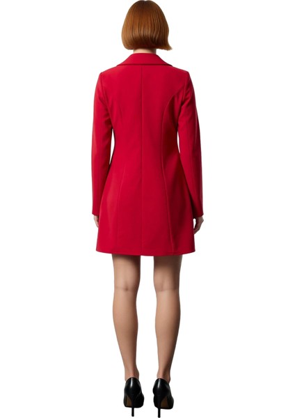 Kadın Dokuma Ceket Elbise Uzun Kollu Piliseli Mini Boy Ofis ve Günlük Şıklık Için Ideal Tasarım fırsatları