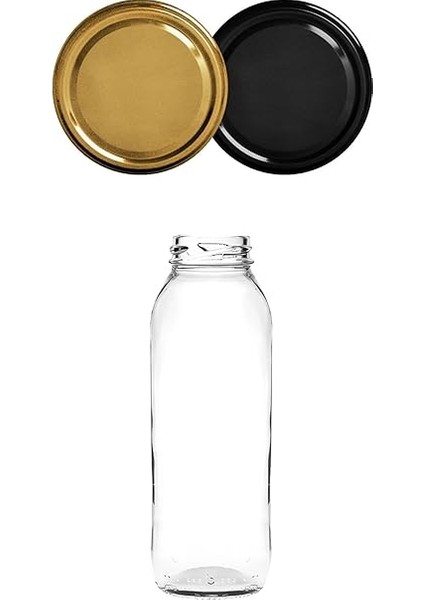 250 ml Metal Kapaklı Meyve Suyu, Meşrubat, Limonata Şişesi 250 cc Cam Şişe 6 Adet (Altın/gold) indirimleri