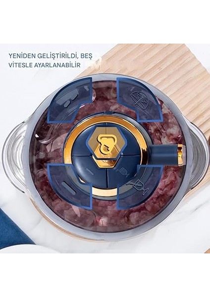 Doğrayıcı - Paslanmaz Çelik Et Işleme Makinesi - 5 Litre Multifonksiyonel Tahıl Öğütücü Buz Parçalayıcı Fındık Ezmesi Sosis Hazırlama fiyatları