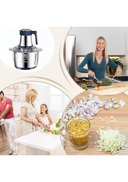 Doğrayıcı - Paslanmaz Çelik Et Işleme Makinesi - 5 Litre Multifonksiyonel Tahıl Öğütücü Buz Parçalayıcı Fındık Ezmesi Sosis Hazırlama fırsatları